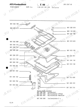 Взрыв-схема плиты (духовки) Aeg 5075V-W - Схема узла Section4